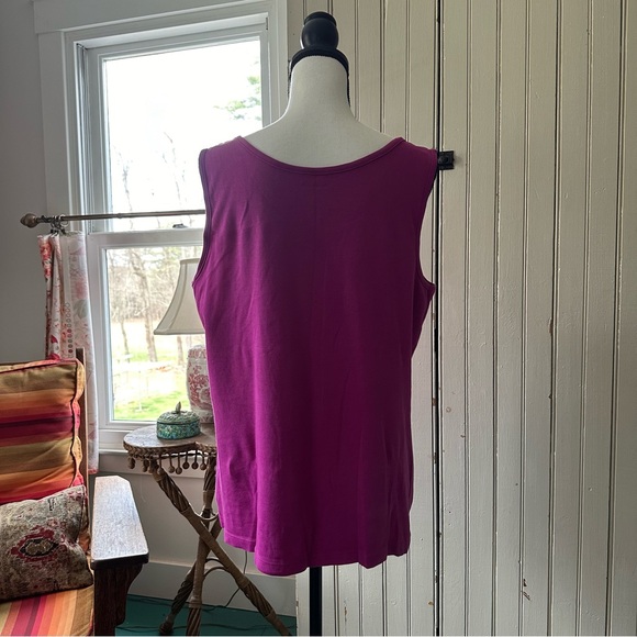 Lands’ End Tank in Fuchsia - XL - Picture 2 of 4